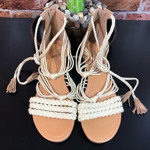 Ankle Wrap Sandals Size 9.5!